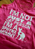 T-shirt vneck women sphynx cat