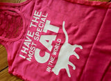 T-shirt vneck women cat