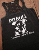 T-shirt vneck women pitbull