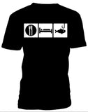 T-shirt men fishing eat sleep fish