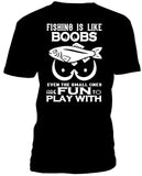 T-shirt men fishing boobs