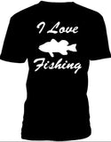 T-shirt men fishing i love
