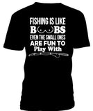 T-shirt men fishing boobs