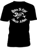 T-shirt men fishing born to fish