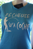 T-shirt pour Femme pêche pêcheuse
