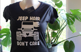 T-Shirt Vneck pour femme jeep hair humour