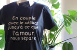 T-Shirt Vneck pour femme célibat humour