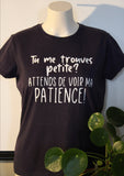 Hoodie Unisex patience humour FÉMININ