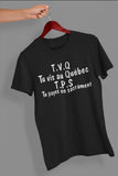 T-shirt pour Femme tps tvq humour