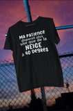 T-Shirt pour homme neige patience humour