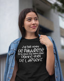 T-Shirt pour homme voeu pauvreté humour