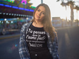 T-Shirt Vneck pour femme raison humour
