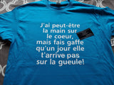 T-Shirt Vneck pour femme main gueule humour