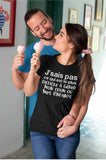 T-Shirt Vneck pour femme chum enfant famille humour