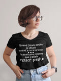 T-Shirt Vneck pour femme petite humour