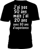T-Shirt Vneck pour femme 50 ans humour