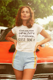 T-Shirt Vneck pour femme caractère problème humour