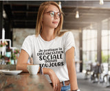 T-Shirt Vneck pour femme distanciation sociale humour