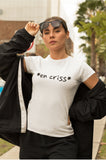 T-Shirt Vneck pour femme en criss humour