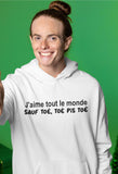 T-Shirt Vneck pour femme j'aime tout le monde humour