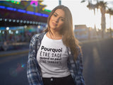 T-Shirt Vneck pour femme sage tannante humour