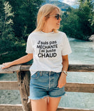 T-Shirt Vneck pour femme méchante chaud humour