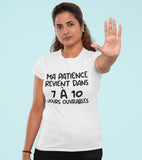 Hoodie Unisex patience 7 à 10 jours ouvrables humour