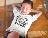 T-shirt pour bébé ma maman a vraiment exagéré famille humour