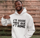 T-Shirt Vneck pour femme J'te gosse parce que j't'aime humour