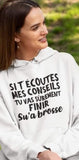 T-Shirt pour homme si t'écoutes mes conseils tu vas finir sua brosse humour