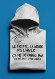 T-shirt pour Femme le frette la neige pis l'hiver humour
