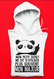 Crewneck unisexe mon petit doigt me dit d'utiliser plus souvent mon majeur humour