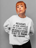 Crewneck unisexe messieurs la seule espèce qui séduit avec sa queue c'est le paon humour