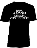 T-shirt men papa bière qc fr