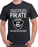 T-shirt men pirate rhum qc fr