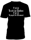 T-shirt men tps tvq qc fr